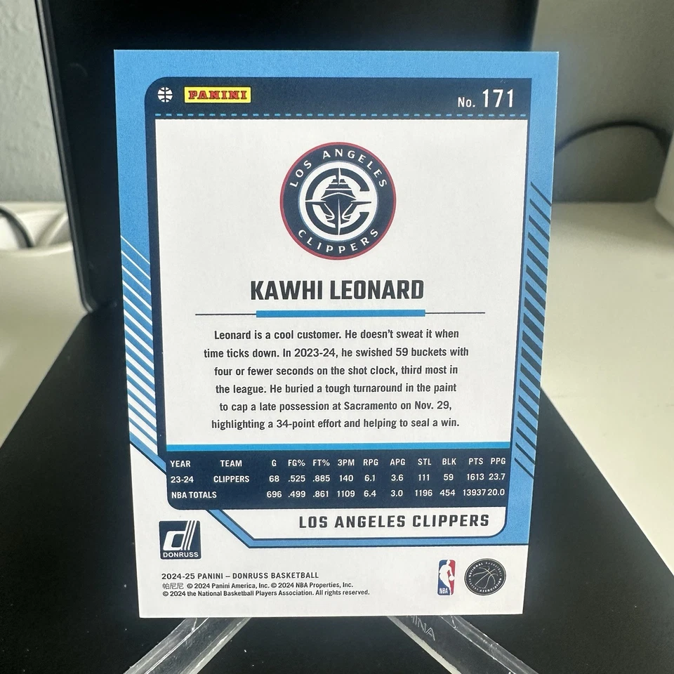 Clippers LA 2024-25 Panini Donruss Kawhi Leonard #171 Pink Disco Parallel #/25 Foto 3 de 3