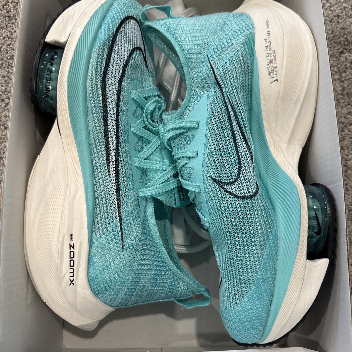 Air Zoom Alphafly Next Nike Zoom Turquoise Tennis Shoes Woman's