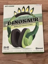 Art  Sound LED Light Up Dinosaur Wireless Headphones
