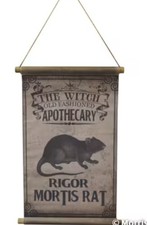 Rigor Mortis Rat Canvas Hanging Sign Halloween Decoration 26