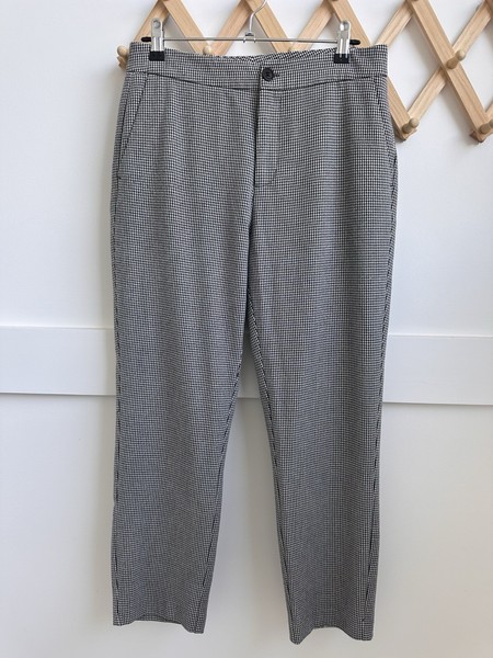 SEED HERITAGE Houndstooth Cropped Pants Size 8 ~ Black And White Tapered Leg