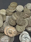 Silver Washington Quarters Lot (100) Circulated Coins