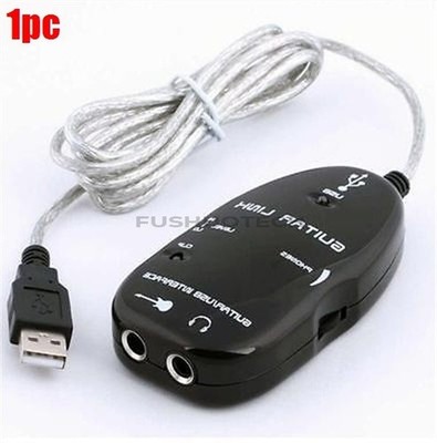 For Pc/Mac Recording Black Guitar To Usb   Link Cable Audio Adapter I bq #ac