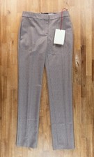 ALEXANDER MCQUEEN black & white straight houndstooth wool pants Size 6 US / 42