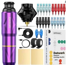 Wireless Tattoo Machine Kit, Tattoo Gun with 1,050 mAh Capacity Power