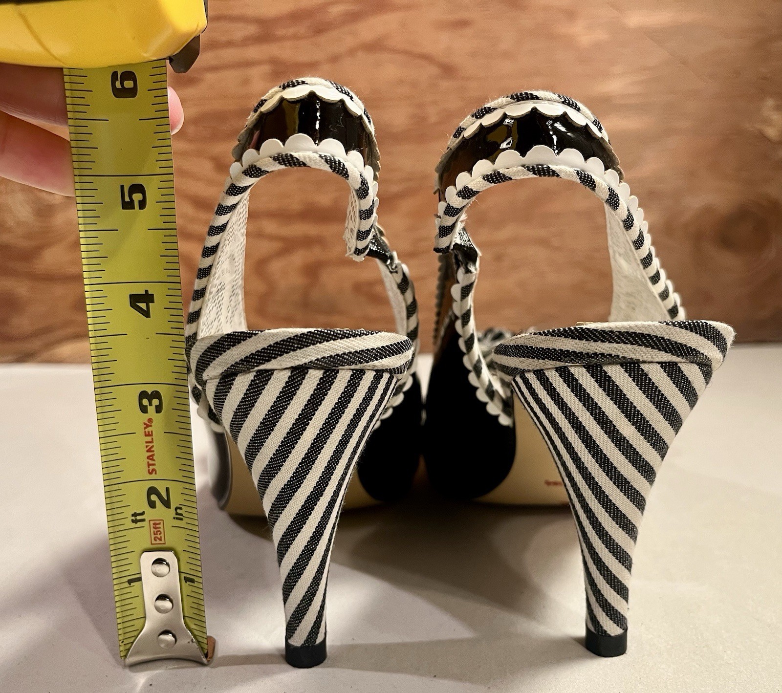 Poetic Licence London Absent Minded Black White Heels Pumps Women’s US 8.5M New