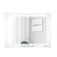 COSTWAY 80 x 60 CM LED Bathroom Mirror Wall Mounted Rectangular Mirror