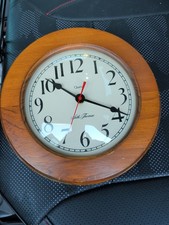 Seth Thomas Quartz Sugar Pine Wall Clock, Wood, Analog, Battery, Made in USA