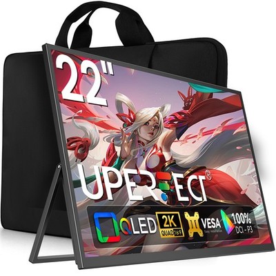 22 Zoll 2K Monitore Mobiler Monitor mit VESA Für PC Laptop Handy Xbox Switch PS