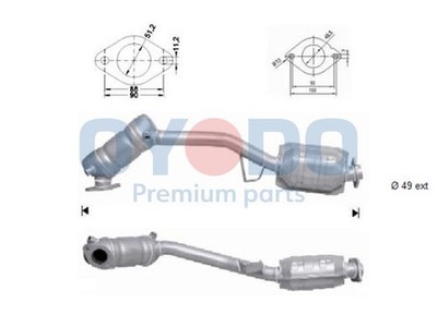 Oyodo Katalysator für Subaru Forester 2.0 X AWD Impreza Station Wagon