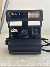 Polaroid One Step 600 Film Instant Camera w Flash Untested w/Strap Vintage