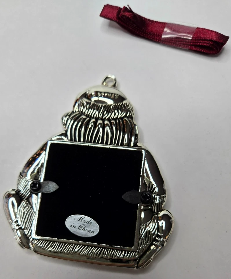 Gorham Marco de Fotos Plateado Adorno de Navidad Navidad Set de 3 Caja Nueva Foto 3 de 4