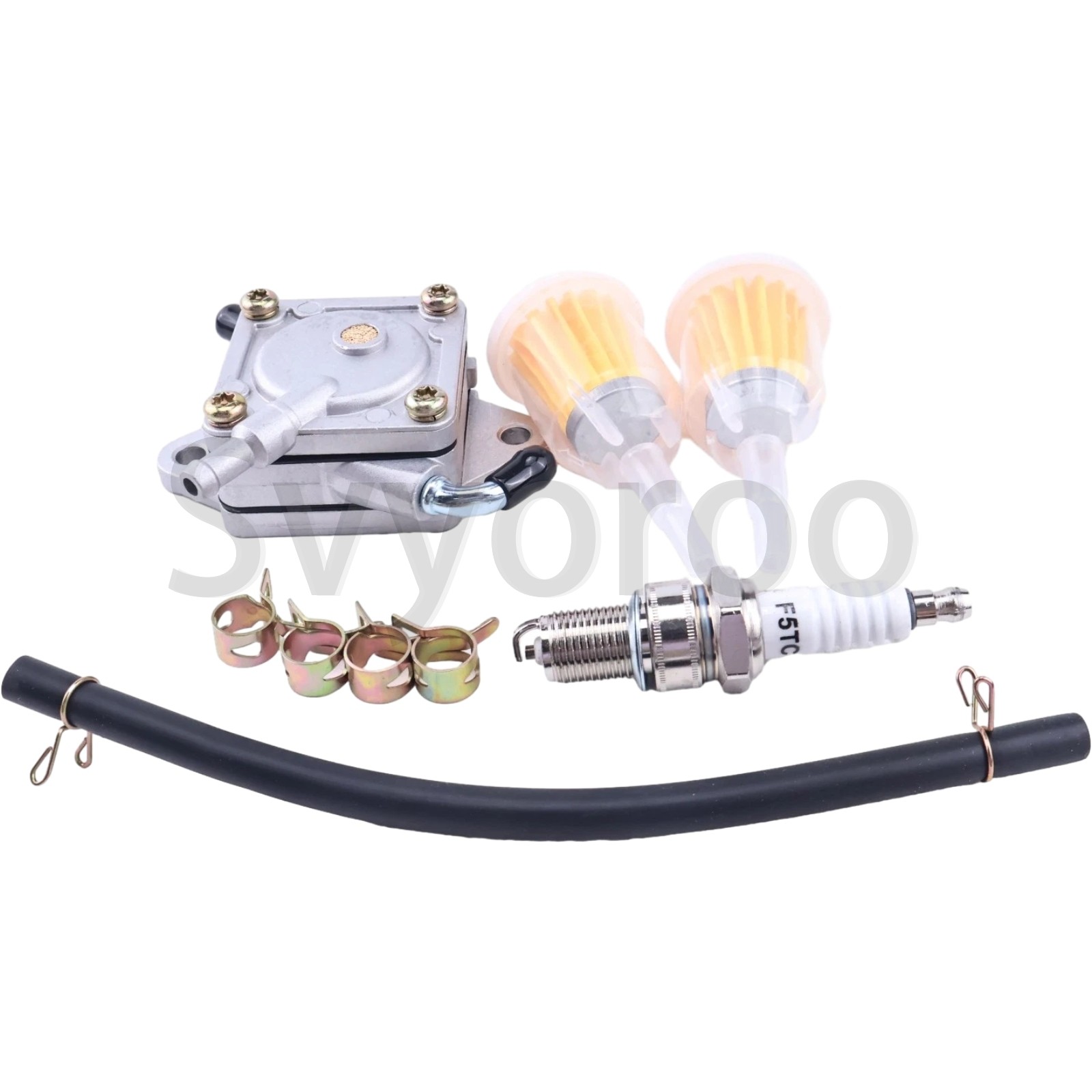 Golf Cart Fuel Pump For 1984+ Club Car 1014523 1014524 w/Spark Plug&Fuel Filter
