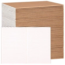 48 Pack Lined Kraft Notebooks, A5 Journals Bulk, 8.3x5.5 Notebook Bulk for Tr...