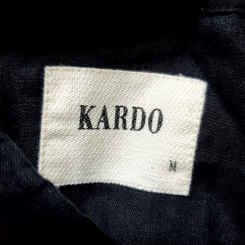 Kardo Shirt Mens Medium Black Linen Handmade Handcrafted Minimalist Pocket Work - Picture 15 of 19