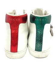 GUCCI Dionysus Sneakers White Leather Size 27.5cm 473743 Used