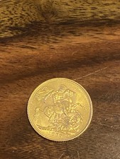 1876 Victoria Gold Sovereign Coin, St George & the Dragon Reverse Sydney mint