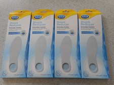 SCHOLL SHOCK REDUCER EVERYDAY INSOLES X 4 PAIRS NEVER USED - CUT TO SIZE