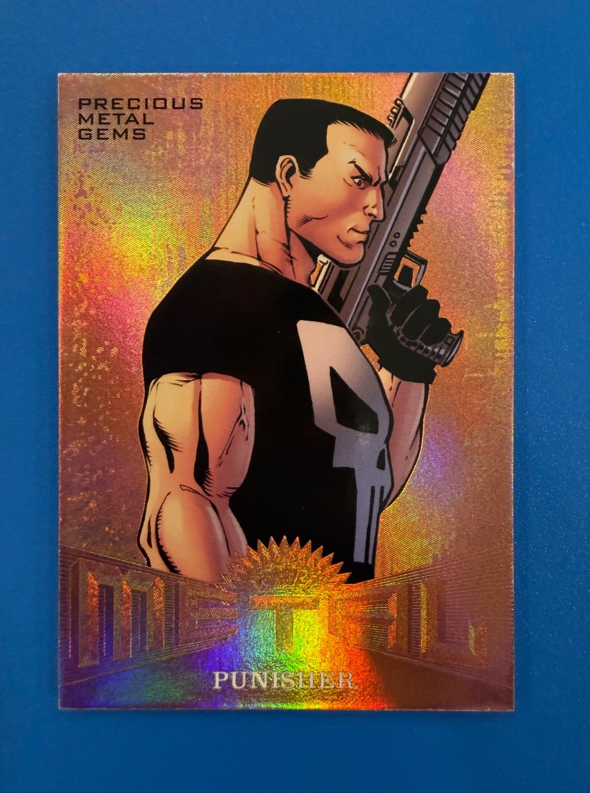 2017 Fleer Ultra Spider-Man Metal Bronze PMG MM29 Punisher #084/199
