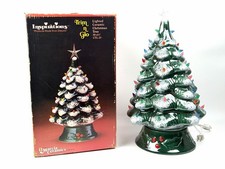 Vintage 20" Marcia Ceramic Lighted Christmas Tree Inspirations Trim n Glo CTL-20