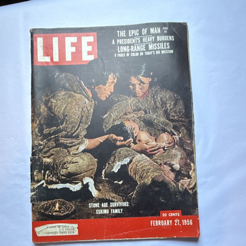 LIFE Magazine February 27 1956 Illustrated Weekly News, Eskimo Family