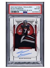 2023 National Treasures Rookie SICK PATCH Auto Bijan Robinson 3/5 PSA 8 POP 1