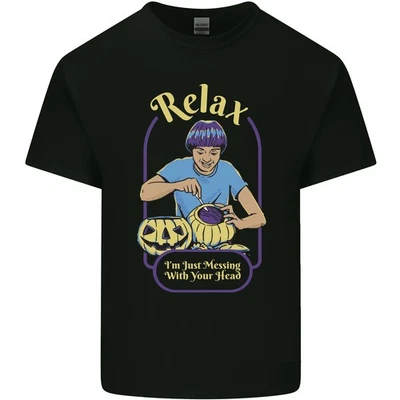 Halloween Messant Avec Votre Tête Satire T-Shirt En Coton Léger Pour Hommes - Photo 1/2