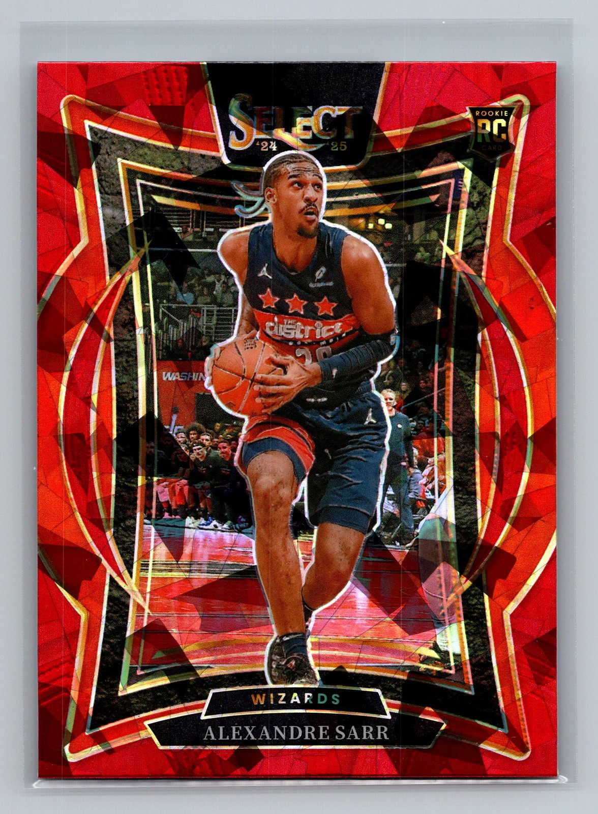 2024-25 Panini Select #73 Alexandre Sarr Red Cracked Ice Prizm