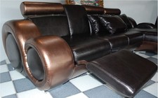 Elegante Ledersofa Ecksofa Sofa Couch Relaxfunktion Designer Eckcouch Berlin II