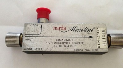 Narda Microline Model 5293 Broadband High Directivity Coupler 1 - 12.4 GHz
