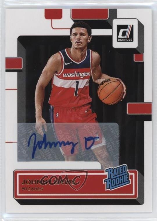 2022-23 Panini Donruss Rated Signatures Johnny Davis #210 Rookie Auto RC 0ce4