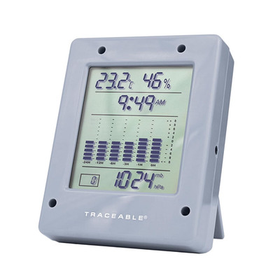 Traceable Calibrated Digital Barometer, 7.25 - 14.94 PSI, 0.1 Hg Resolution, Acc
