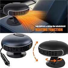 360  Rotary Portable 12V Car Heater  Defroster, 150W Fast Heating  Cooling Fan
