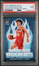 2024 PANINI DONRUSS OPTIC WHITE HOT ROOKIES PURPLE #4 ZACCHARIE RISACHER PSA 9