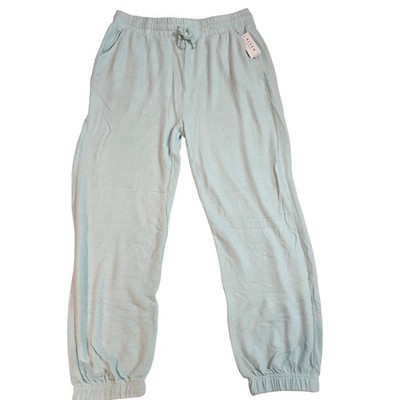 RISEN  Light Blue Sweatpants Joggers Lounge Pants Elastic Waist Pockets Size 2XL