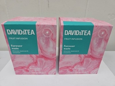 2-Pack DAVIDsTEA Fruit Infusion Forever Nuts 24 tea bags total (A6)