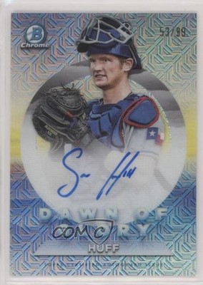 2020 Bowman Chrome Mega Box Mojo Refractor 53/99 Sam Huff #DGA-SH Auto 0s9t