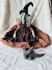 Joe Spencer Gathered Traditions Witch Halloween Soft Sculpted Shelf Sitter