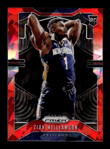 2019-20 Panini Prizm #248 Zion Williamson Prizms Red Ice ROOKIE RC