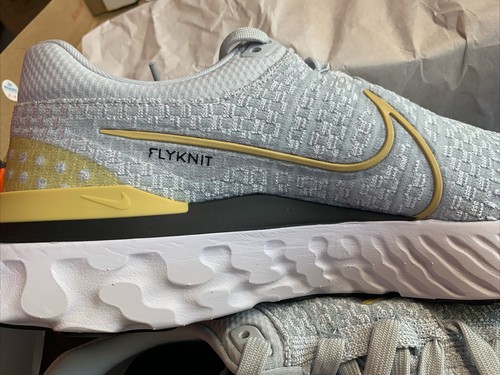 Nike React Infinity Run Flyknit 3 grau/gold DQ7830-008 Herren Gr. 13 - Bild 5 von 9