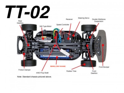 TAMIYA OEM 1/10 RC XB MERCEDES AMG GT3 PRE ASSEMBLED CHASSIS KIT W