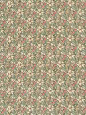 Morris & Co Goldene Lilie kleine Artischocke/Vanille Stoff 1,25 m