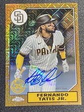 FERNANDO TATIS JR /10 AUTO 2022 Topps Series 1 1987 Silver Pack Mojo Auto 4/10