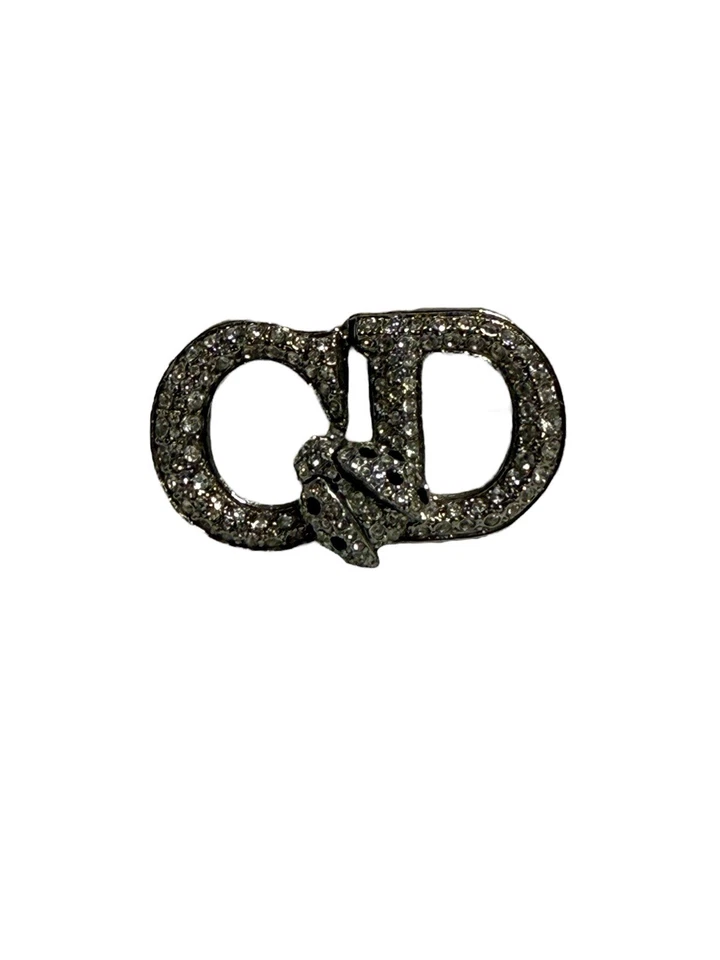 Vtg Christian Dior By John Galliano C.AW2000 Pavé Crystal CD Ladybug Logo Brooch - Image 4 of 4