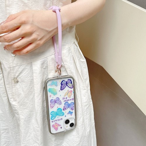 Bow Knot Mobile Phone Chain Silicone Wrist Rope Cute Wrist Strap Outdoor - Photo 2 sur 12