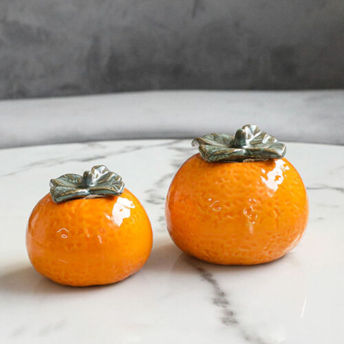  Orange Teedose Keramik Groß Obstbehälter Esstischdekoration - Bild 1 von 18