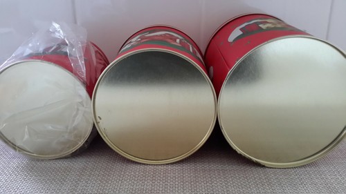 Vintage Tin Nested Cans 1988 House of Lloyd Christmas Red Tin Canisters Set of 3 - Picture 8 of 9