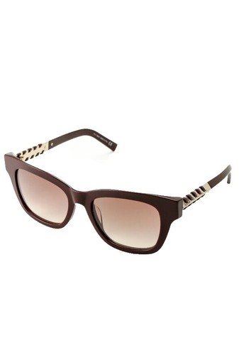 TOD'S TODS 200 53mm Square Sunglasses - Brown with Gold and Light