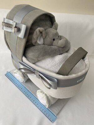 KINDERWAGENWINDELKUCHEN IN 2 GRÖSSEN, BABY GESCHENK, BABY DUSCHJUNGE, MÄDCHEN, UNISEX