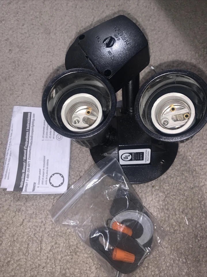 New HALO Outdoor Security Motion Activated Twin Head Floodlight Black MS34 - Image 4 of 4